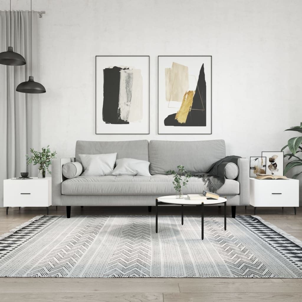 Maison Exclusive - Couchtische 2 Stk. Weiß 50x50x40 cm Holzwerkstoff