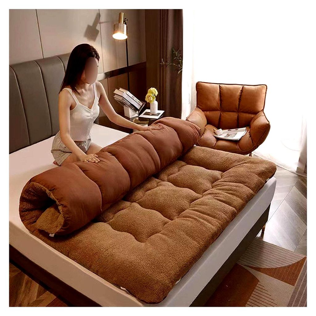 Futonmatratzen Faltbare Bodenmatratze, tragbar, atmungsaktiv, mehrere Größen, Mehrfarbig, für Wohnheim, Camping, alle Jahreszeiten (2,100 * 200)