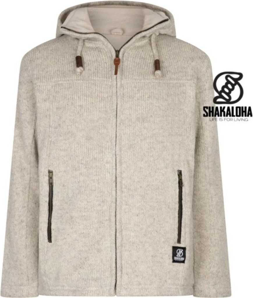 Gilet in lana lavorato a maglia Shakaloha Navigator Beige Immagine del prodotto 