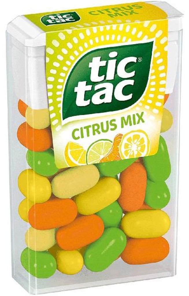 tic tac Citrus Mix Yuzu Mandarine Zitrone und Zitrone Produktbild 