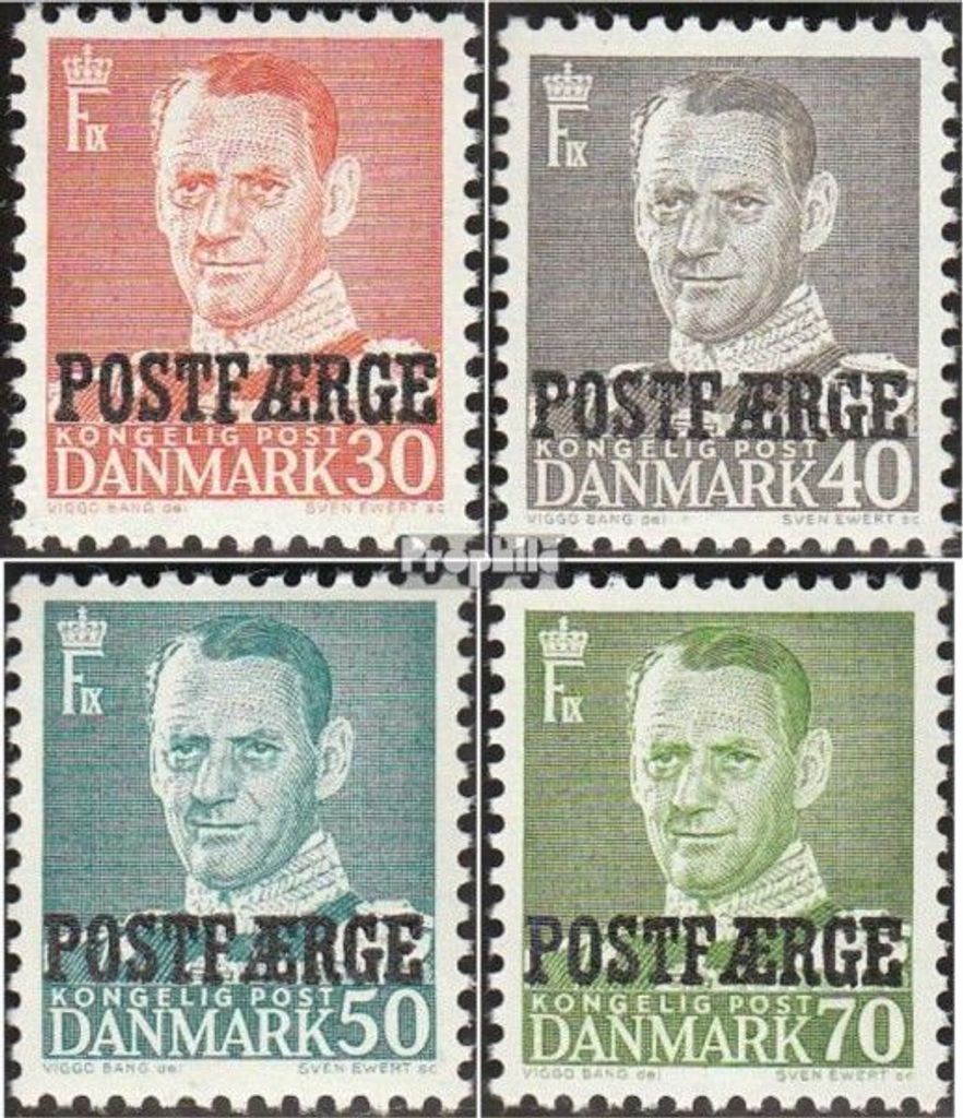 Briefmarken Dänemark 1955 Mi PA36-PA39 (kompl.Ausg.) postfrisch Paketmarke