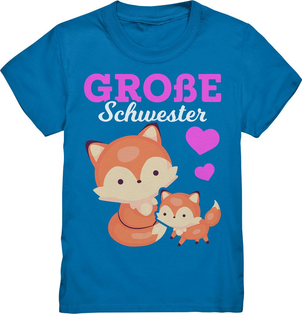 Große Schwester T-Shirt Fuchs Große Schwester Geschenk – Produktbild 