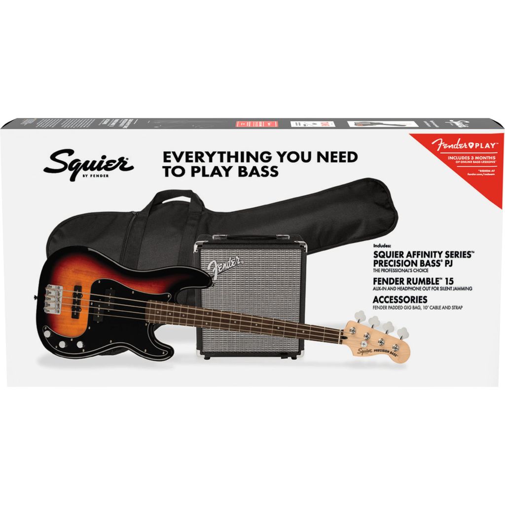 Fender Squier Affinity Series Precision Bass PJ Pack LRL 3-Color Sunburst E-Bass