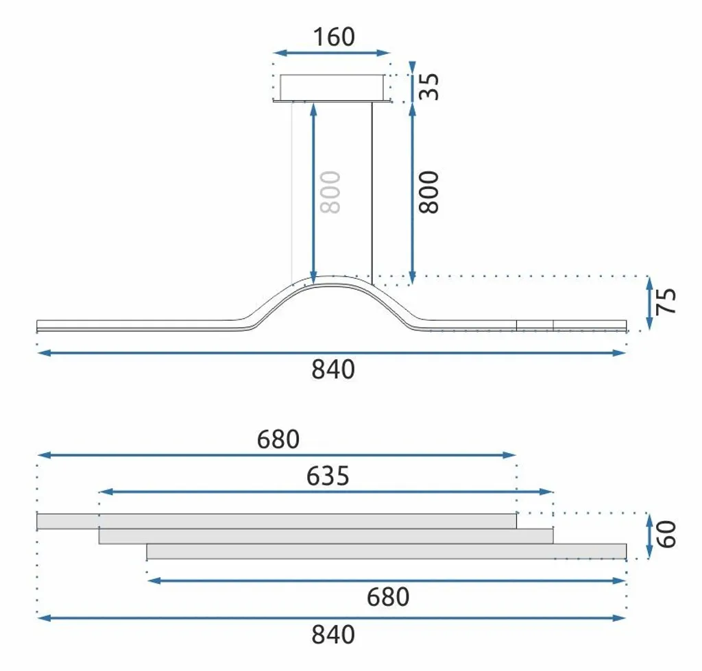 Suspension LED pour Table à Manger Toolight APP807-CP Blanche Chic - 8