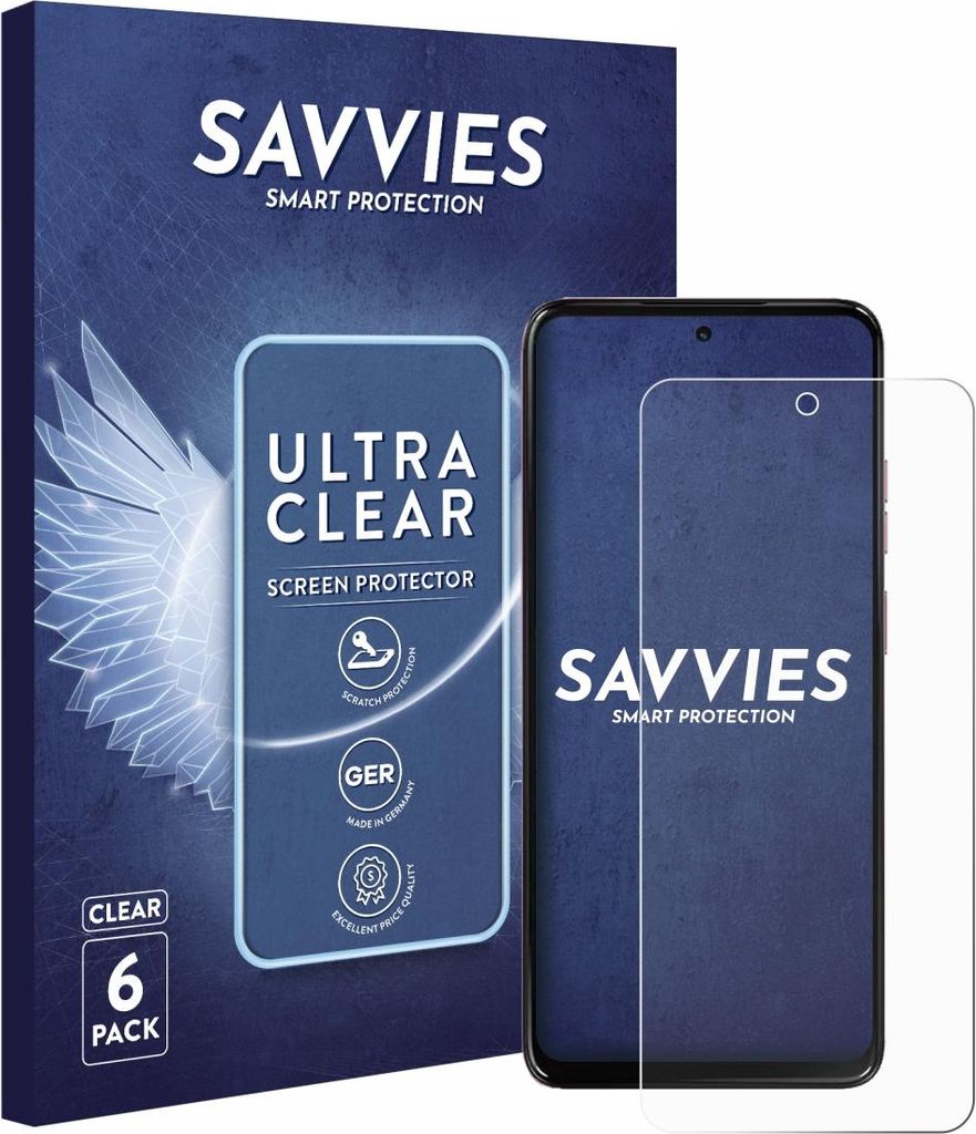 6x Für Motorola Moto G17 Schutzfolie Savvies Displayschutz Display Schutz Folie Klar Transparent