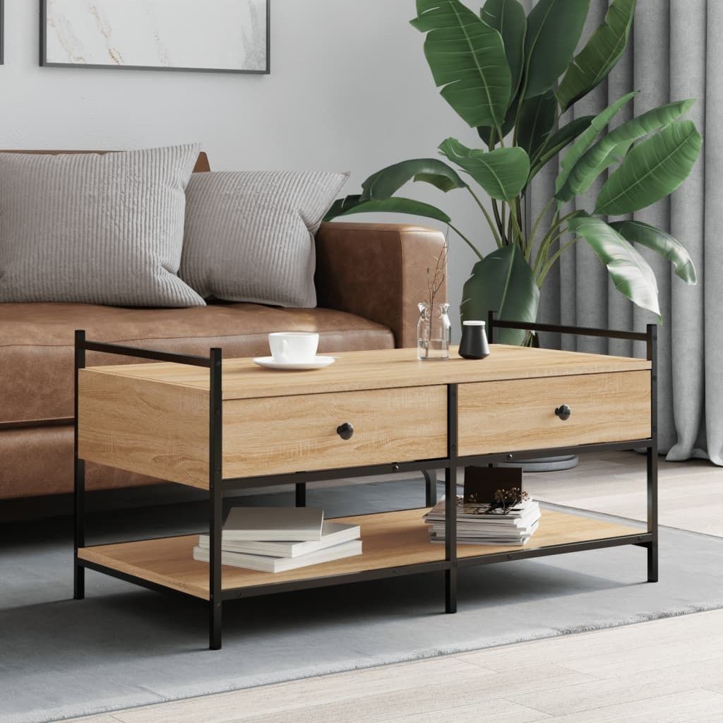 Maison Exclusive - Couchtisch Sonoma-Eiche 99x50x50 cm Holzwerkstoff