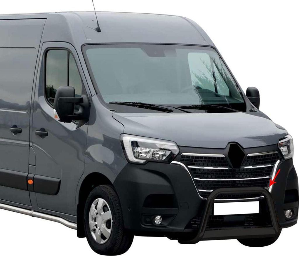Frontbügel Frontschutzbügel für Renault Master 2019-2024 ø63mm Stahl Schwarz