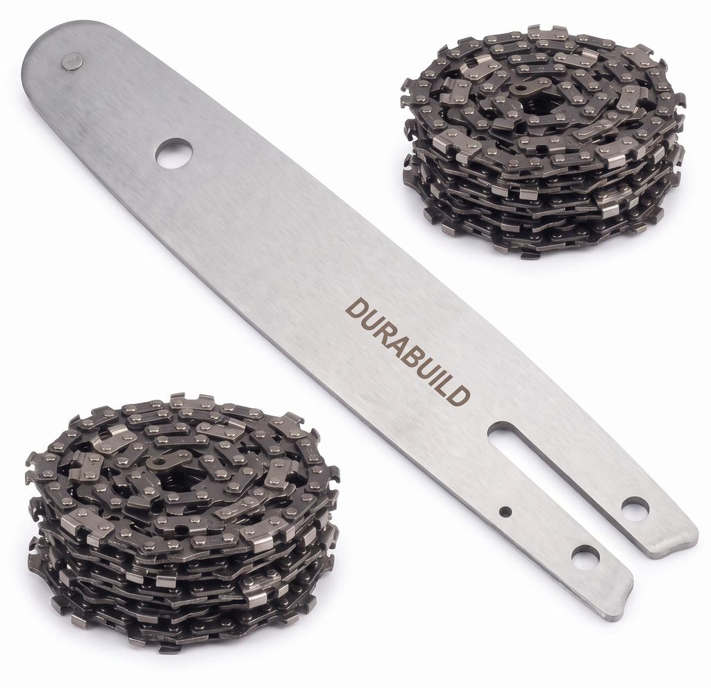Zaagketting en zwaard 8 inch voor mini kettingzaag, set 3 Productafbeelding  AI-gegenereerde afbeelding