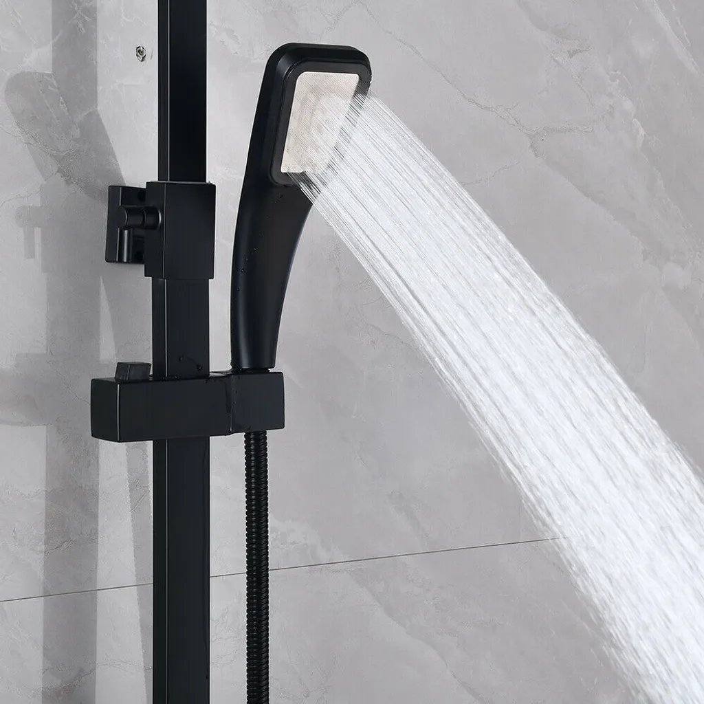 Pack douche anti-calcaire noire mate pour une pression d'eau optimale - 10