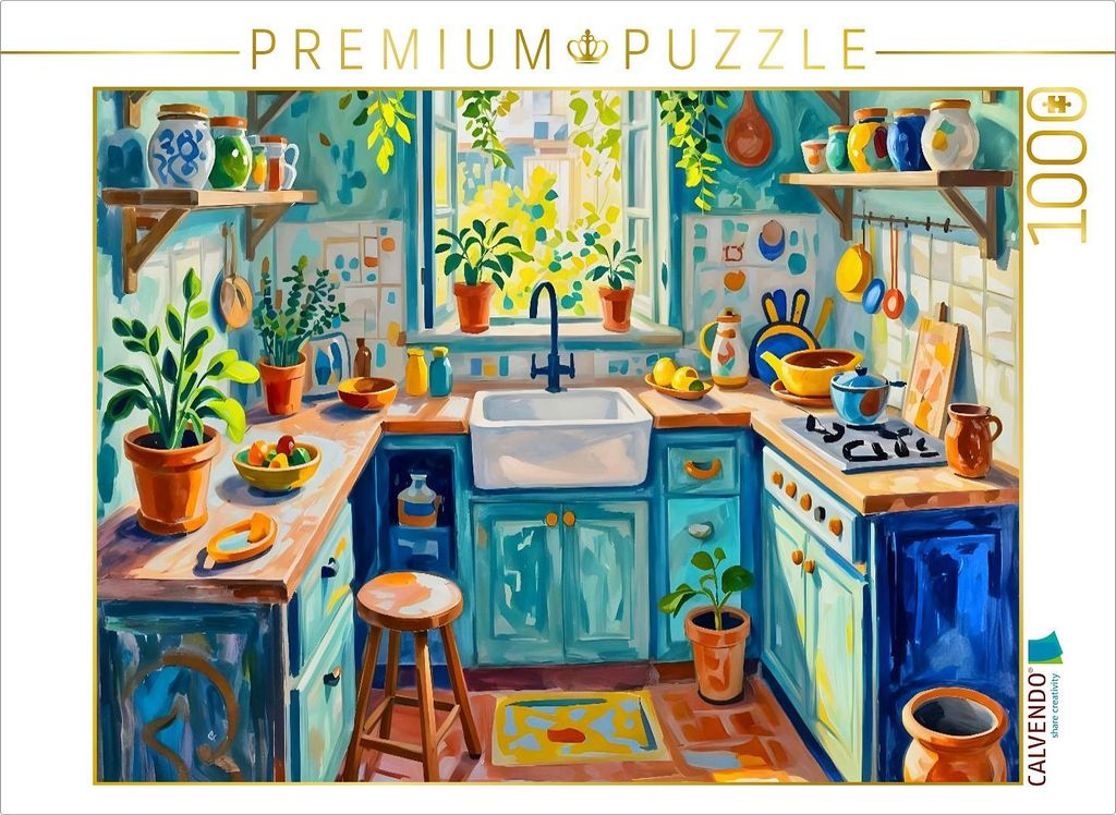 CALVENDO Puzzle Sommerküche | 1000 Teile Lege-Größe 64x48cm Foto-Puzzle für glückliche Stunden