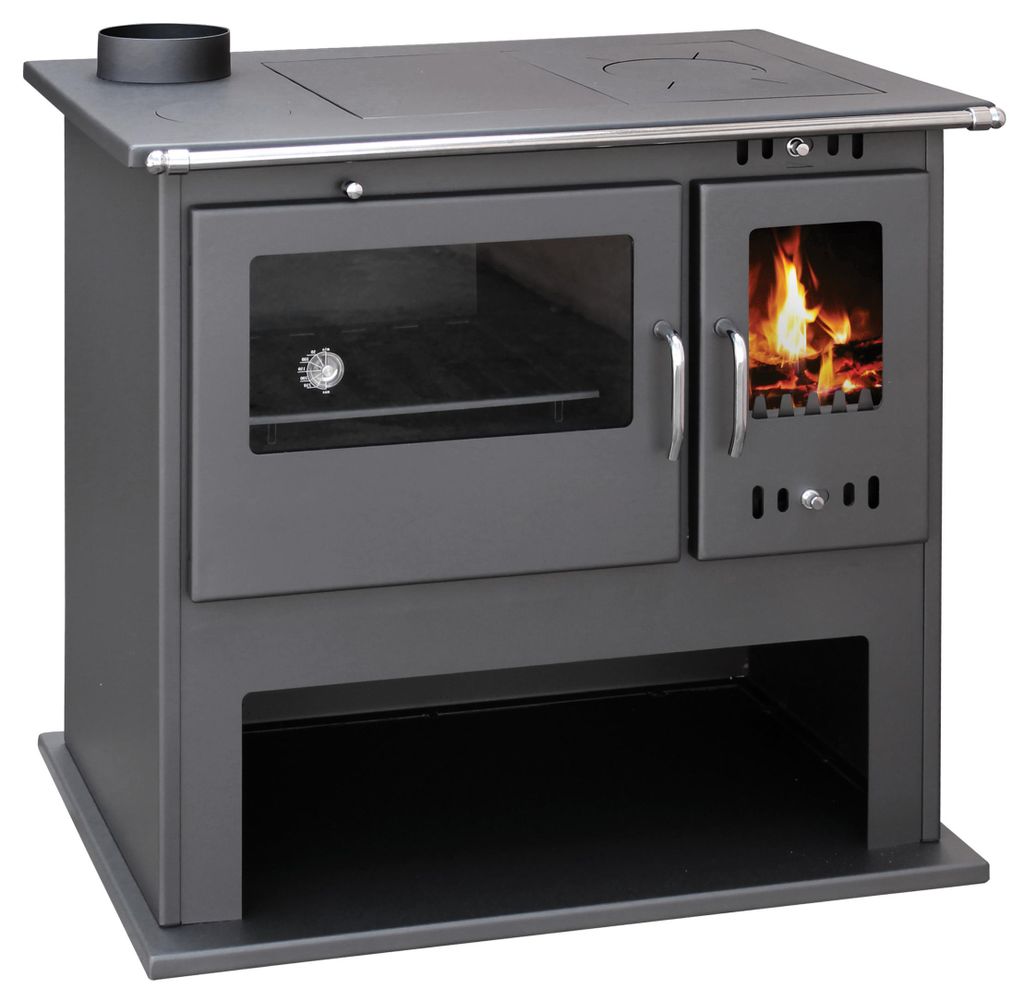 Küchenofen Holzherd mit Backfach und Herdplatte VICTORIA VIKI LUX 9,1 kW BImSchV Stufe 2 LINKS