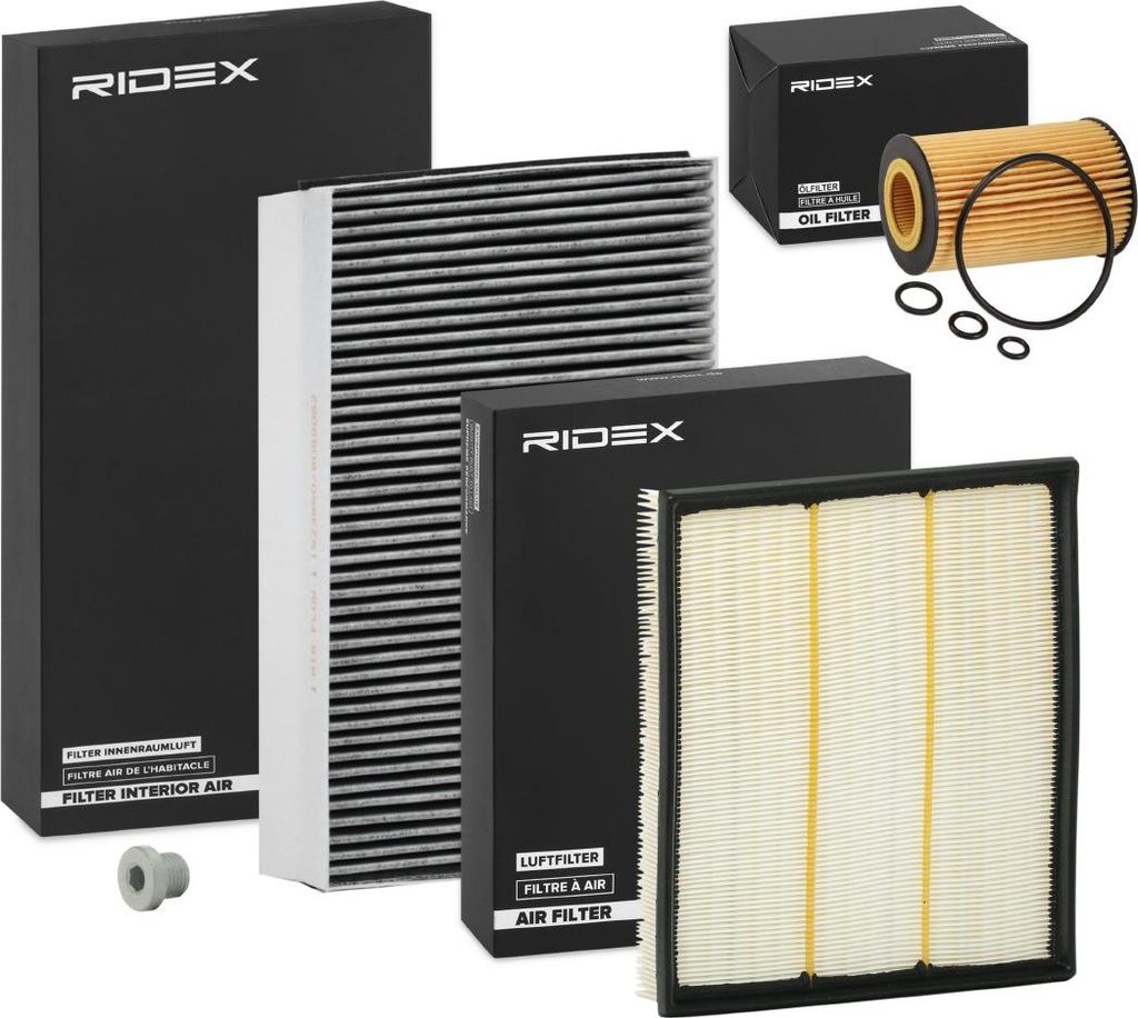 RIDEX Filterset Inspektionspaket Filtersatz passend für MERCEDES-BENZ SPRINTER 3,5-t Kasten (906) SPRINTER 3-t Kasten (906) SPRINTER 3-t Kasten (903)