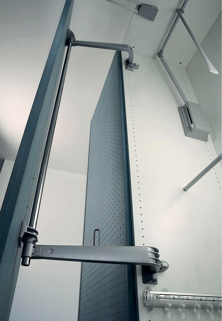 SERVETTO Schwenktürbeschlag MOTION-V KB 1000 mm,Aluminium-Druckguss grau