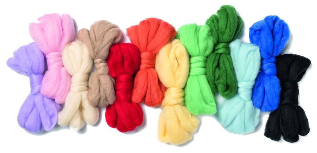 Märchenwolle / Filzwolle 350 g in 12 Farben sort. Produktbild 