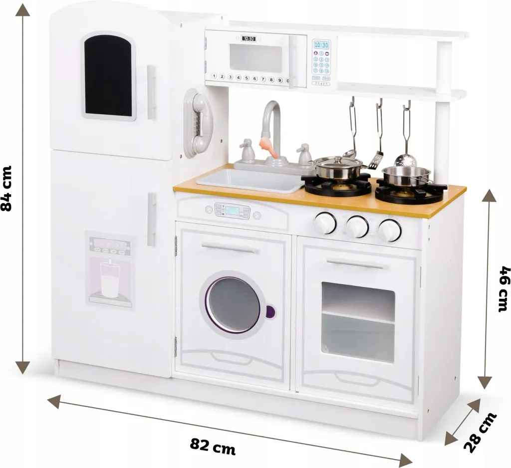 PROMIS Cuisine enfant en bois avec accessoires complets pour s'amuser