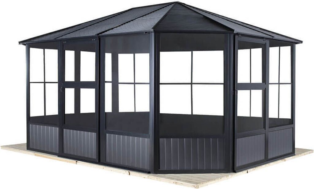 Sojag Charleston 1212 Metall Pavillon mit Seitenteilen 4x4 m