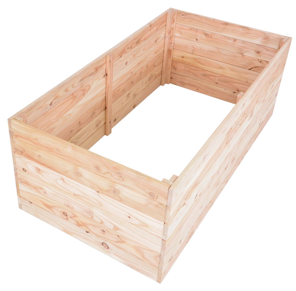 ROJAPLAST Premium Hochbeet aus Holz 135 x 70 x 50 cm Lärchenholz 9214