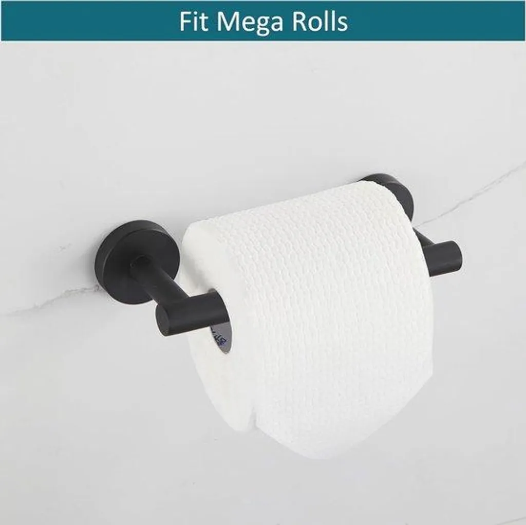Support mural pour chasse d'eau en acier inoxydable noir mat - Modèle H2O