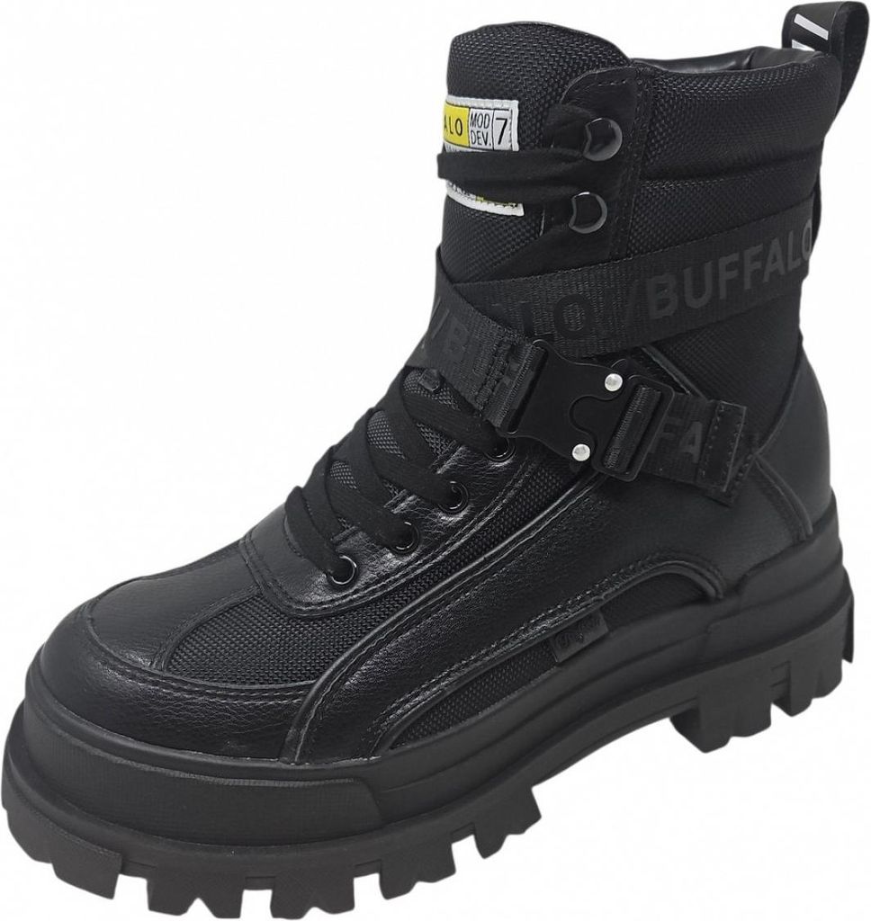 Buffalo Aspha Schnürstiefel Schwarz Produktbild 