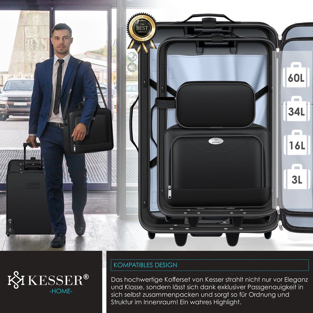 KESSER® 4tlg Trolley Kofferset | Reisekoffer Set  mit Produktbild 11