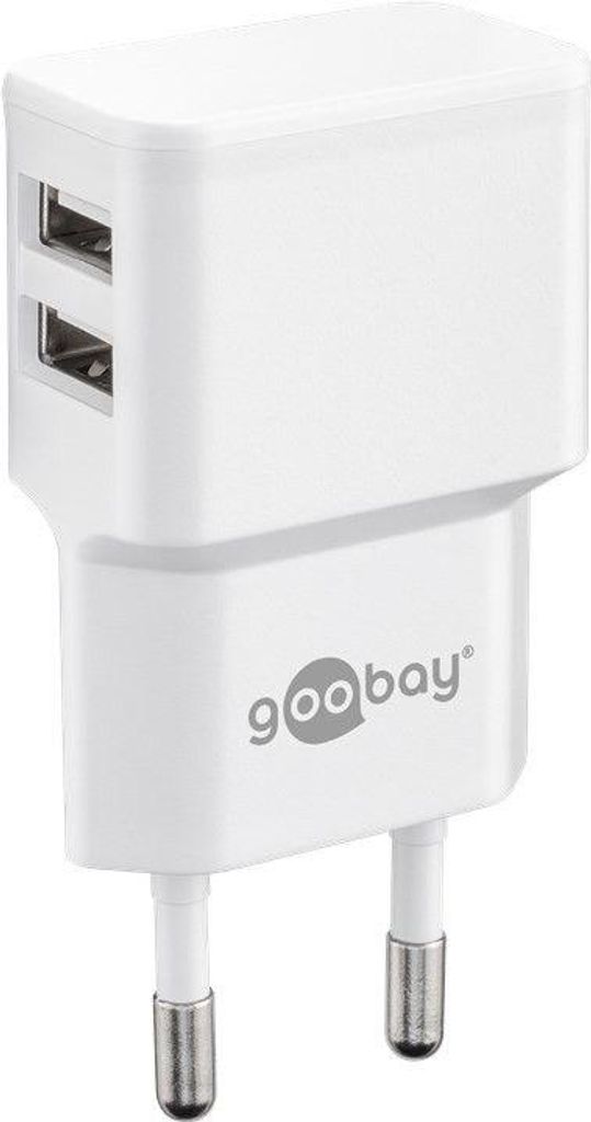 Goobay Napájecí a nabíjecí adaptér 230V na 2x USB, max.2,4A Obrázek produktu 