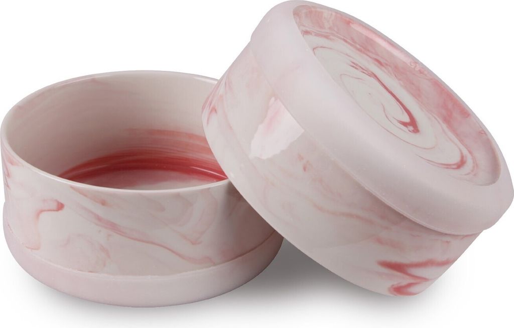 Hundenapf aus Keramik 2er Set ( Pink / 400 ml ) Napf für Kleine und Grosse Hunde - Modern mit rutschfester Unterseite - Spülmaschinengeeignet - F...