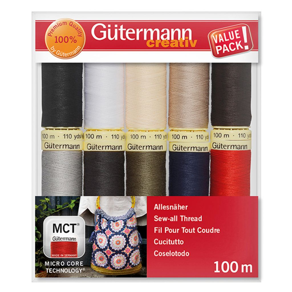 Gütermann Nähfaden-Set Allesnäher 10x100m Col.1 Produktbild 