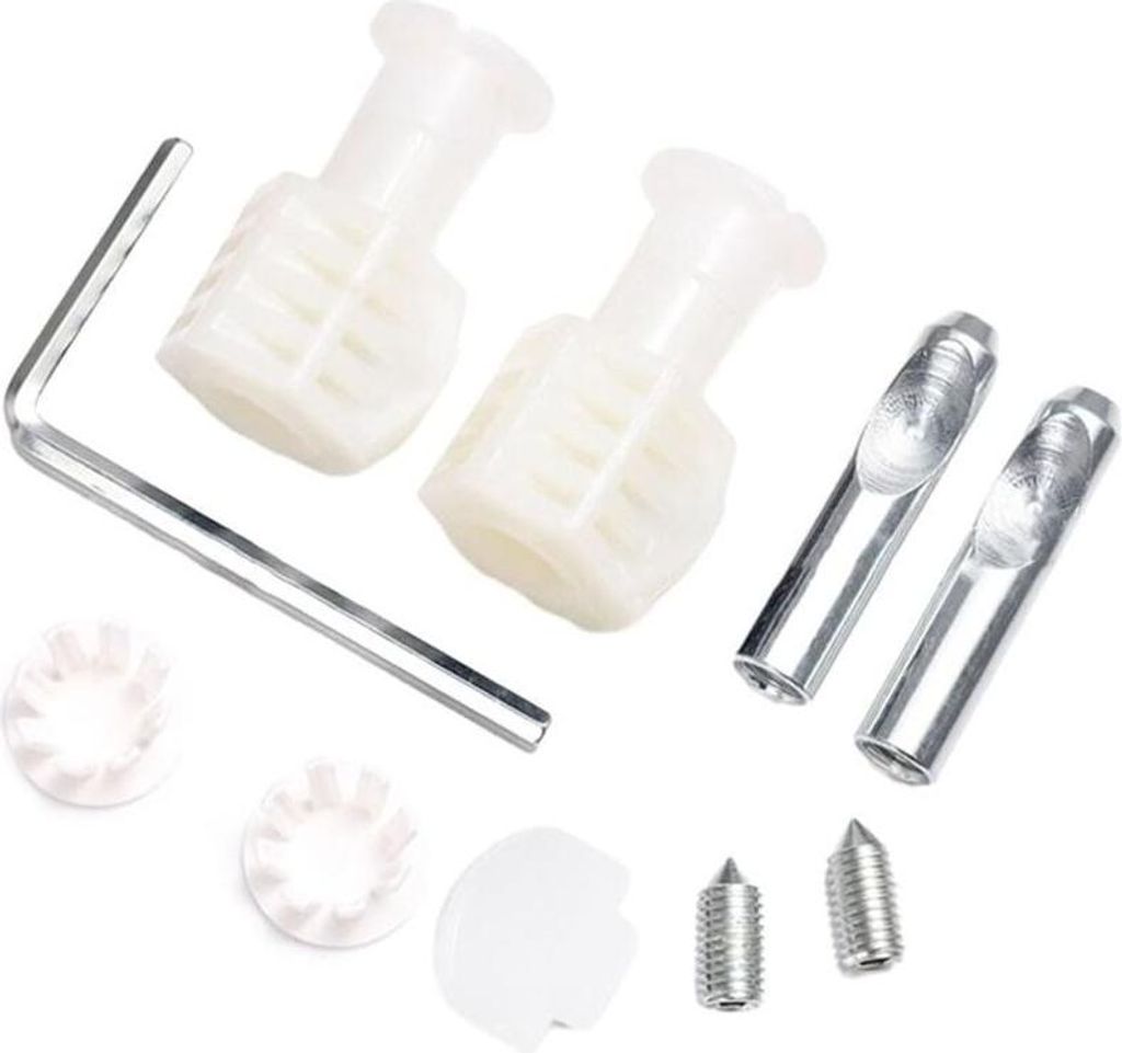 Set mit 2 WC-Spülkastenschrauben, weiß verzinktes Befestigungsschraubenset für wandhängende WCs