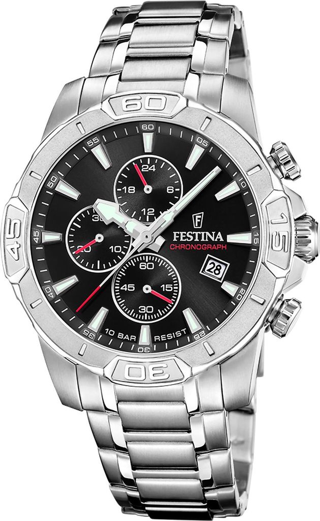Festina F20704/3 Herrenuhr Timeless Chronograph 45mm 10ATM