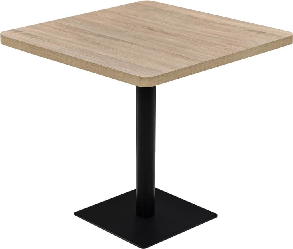 vidaXL Table de bistrot MDF et acier Carré 80x80x75 cm Image du produit 