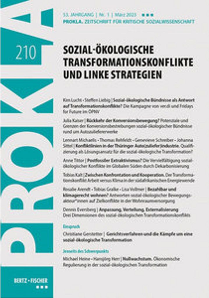 Sozial-ökologische Transformationskonflikte und linke Strategien