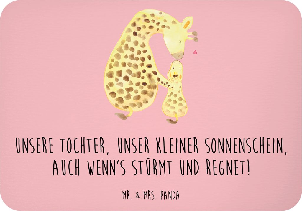 Mr. & Mrs. Panda magnet Tochter Sonnenschein - Rot Pastell - Geschenk, Handgefertigt, Lächeln, Liebe, whiteboardmagnet, haftmagnet, Optimismus, Ge...