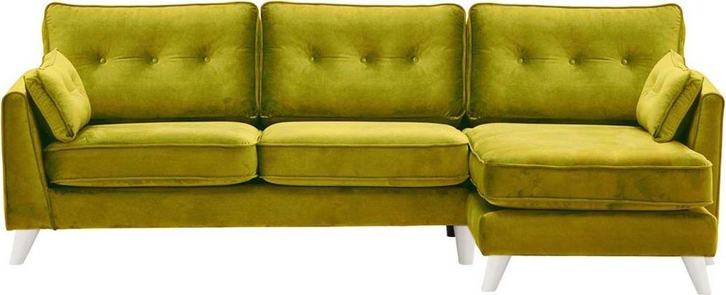 Rechtsseitiges Ecksofa Magnus-Velluto 9-white