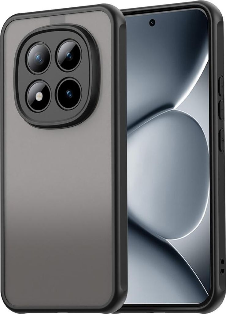Hülle für Xiaomi Redmi Note 15 Pro Plus / Xiaomi Poco M8 Pro - Phonesta AirFrost Semi-Transparent Back Cover - Mattschwarz