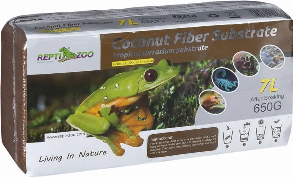 Tapis de Sol en Coco pour Terrarium - 8 Litres - Marque Repti-Zoo