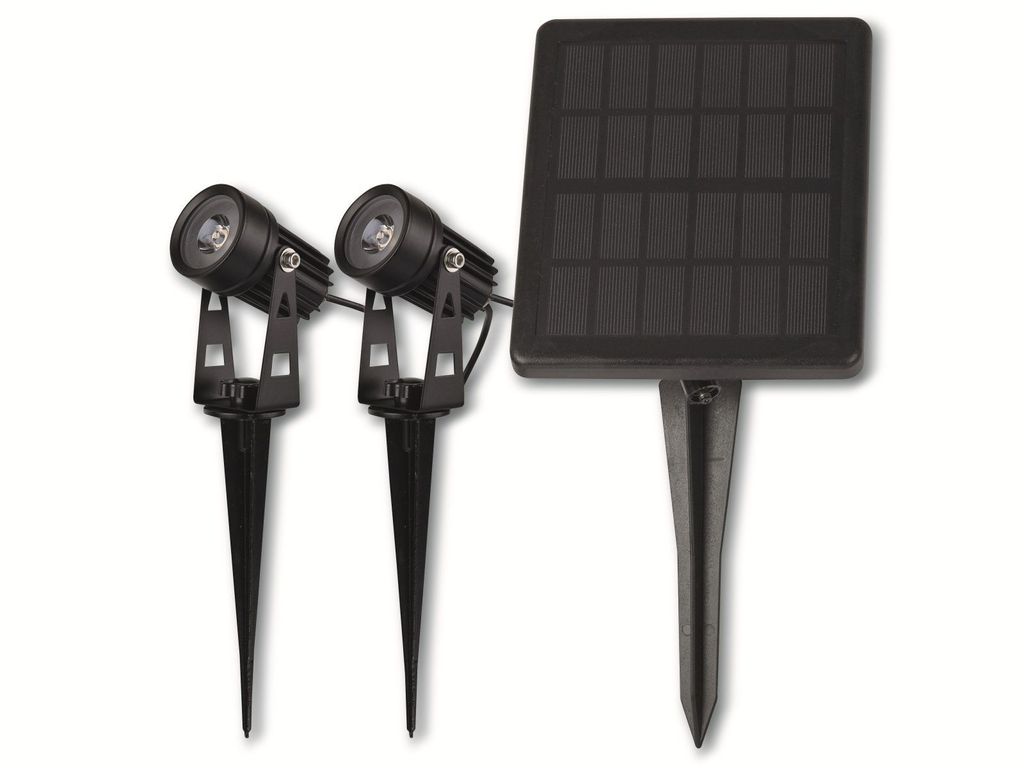 CHILITEC Solar Gartenstrahler-Set, 2 Spots mit Erdspieß Produktbild 