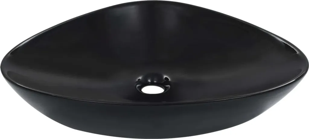 The Living Store Lavabo 58,5 x 39 x 14 cm in ceramica nera