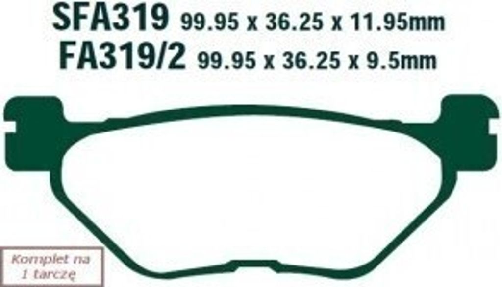 EBC Brakes Bremsbeläge Satz Bremsklötze SFA319