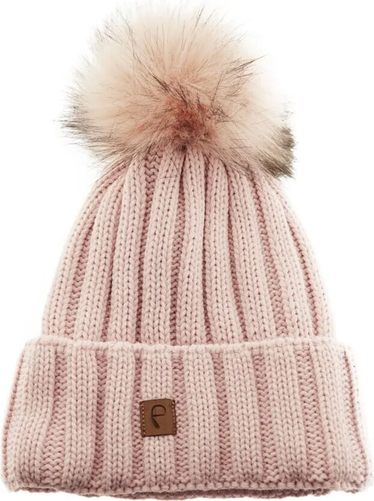 Faera Cappello Invernale Rosa Chiaro con Pompon e Fodera Termica
