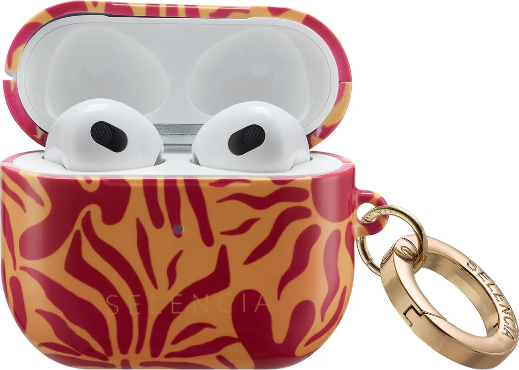 Cover Selencia Vivid per AirPods 3 - Design Tropical Vibes Apricot