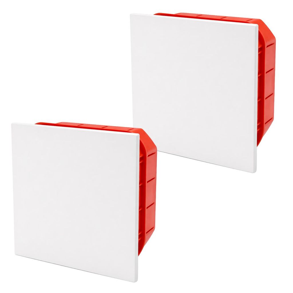 2x ARLI Abzweigdose Unterputz 100x100x45 mm IP40 Klemmkasten mit Deckel Elektroinstallationsdose für Wand halogenfrei