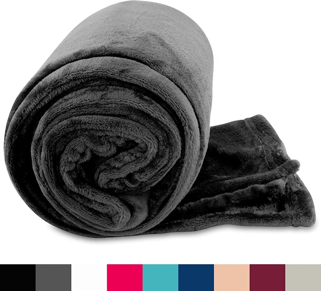 Kuscheldecke 150x200 cm Schwarz Wohndecke Flauschige Winter Produktbild 