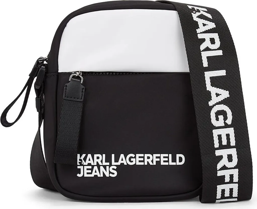 Sacoche Homme Karl Lagerfeld en Nylon Noir - Modèle Essential NS One Size