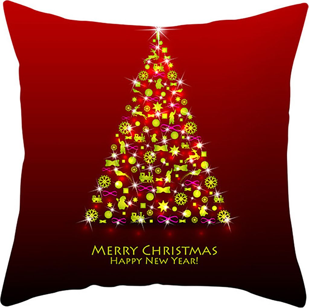 Weihnachtsbaum -Grußbrief Kissen Kissen Cover Home Sofa Cafe Büro -Dekoration-#1