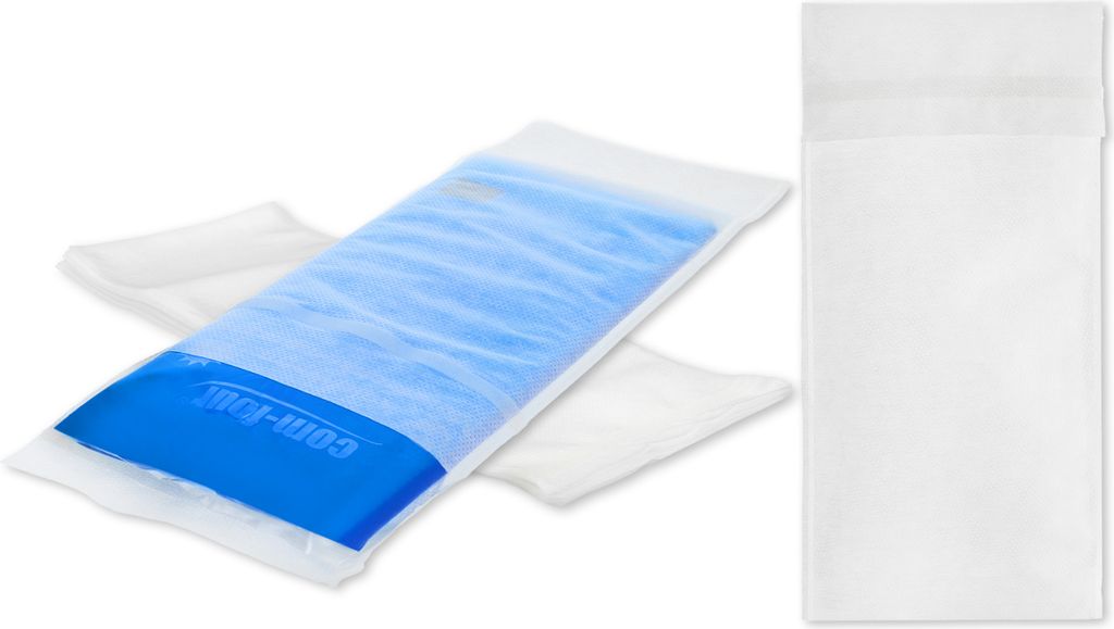com-four 10x Einweg Vlieshülle für Kalt & Warm Mehrfach-Gel-Kompresse | Gel-Kühlpack Schutzhülle zum Schutz Ihrer Haut