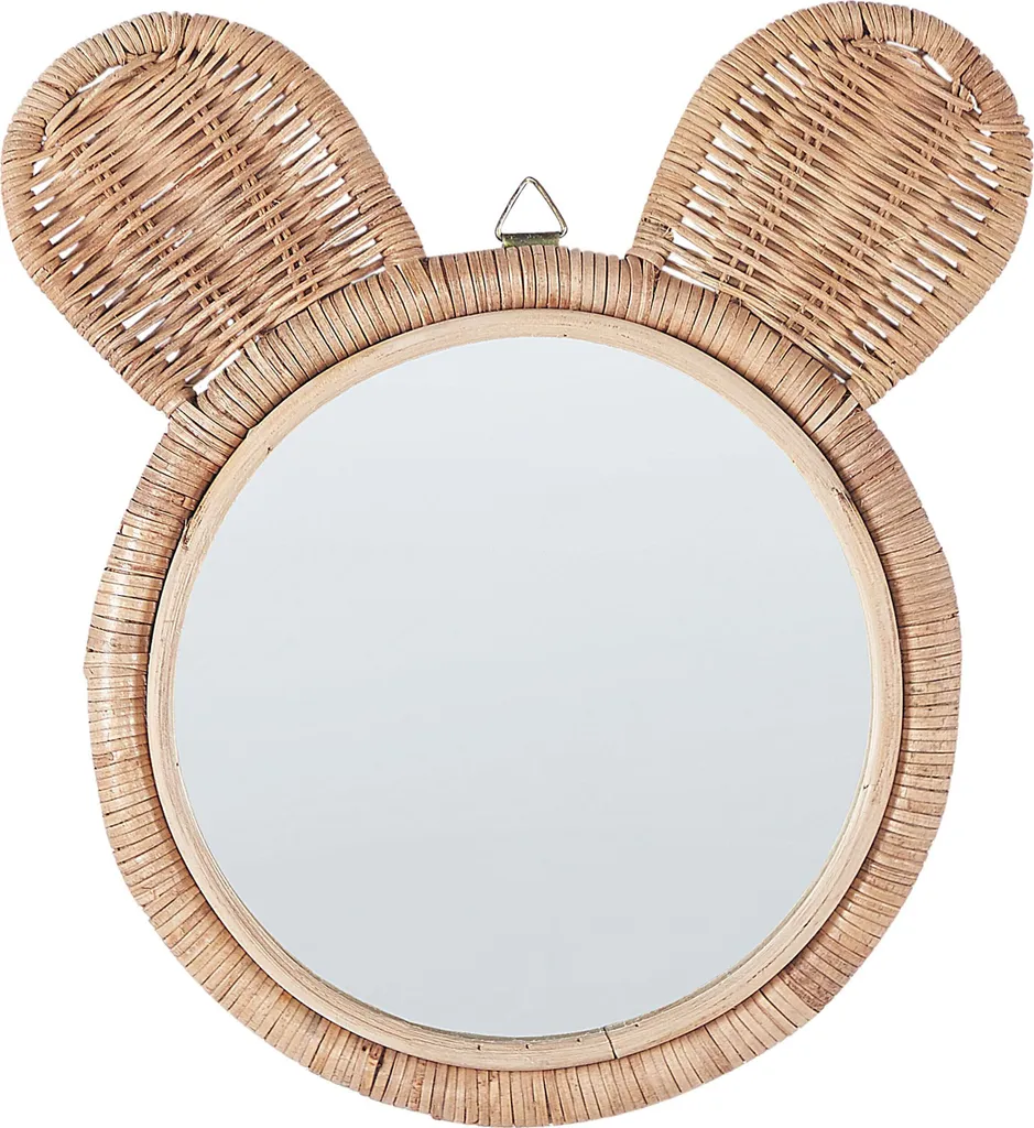 Miroir Ashanti 30 cm et 33 cm en Rotin Naturel Lumarko pour Déco Murale