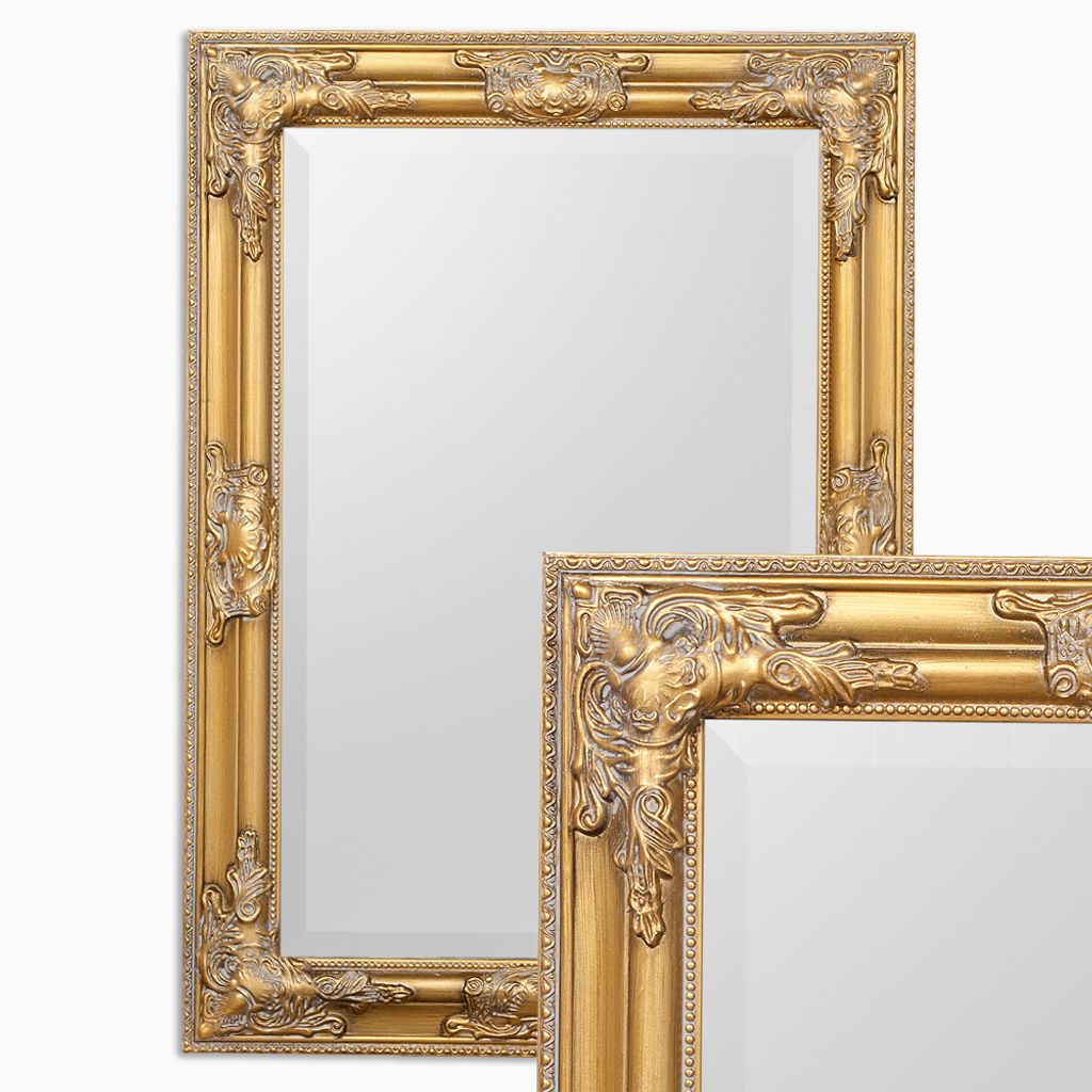 Eleganter Barock-Spiegel BESSA 80x60cm gold-antik Produktbild 1