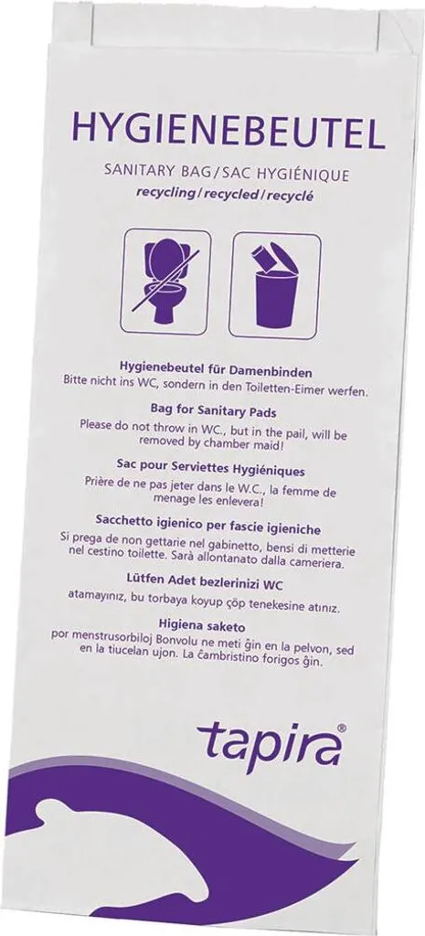 Sacs Hygiéniques Féminins en Papier Blanc pour Distributeur Mural Pro