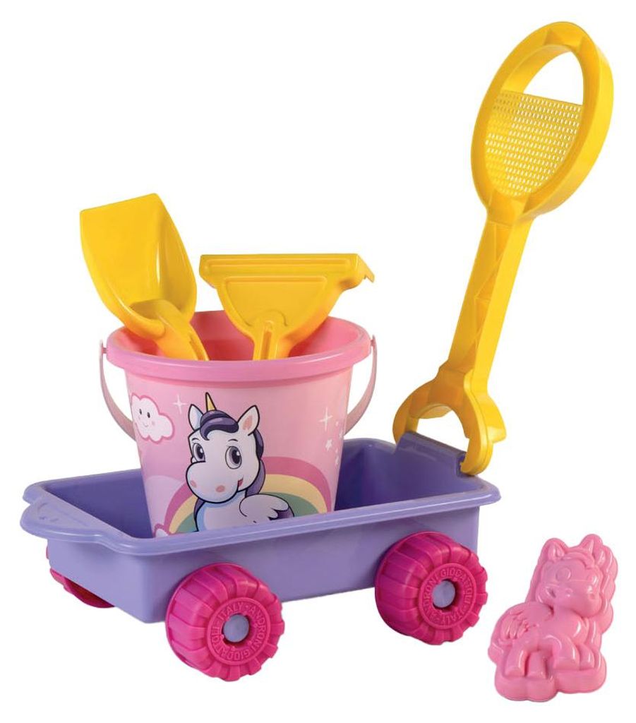 Carrozzina unicorno con strumenti per acqua, sabbia e Immagine del prodotto 