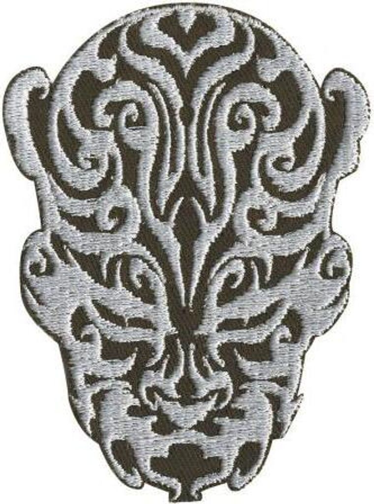 AUFNÄHER - Tribal Tatoo in Kopfform - 00008 - Gr. ca. 7 x 8,5 cm